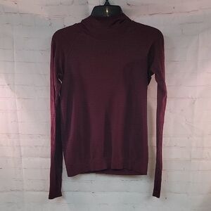 Lululemon Athletica Red Cowl Turtleneck Sweater